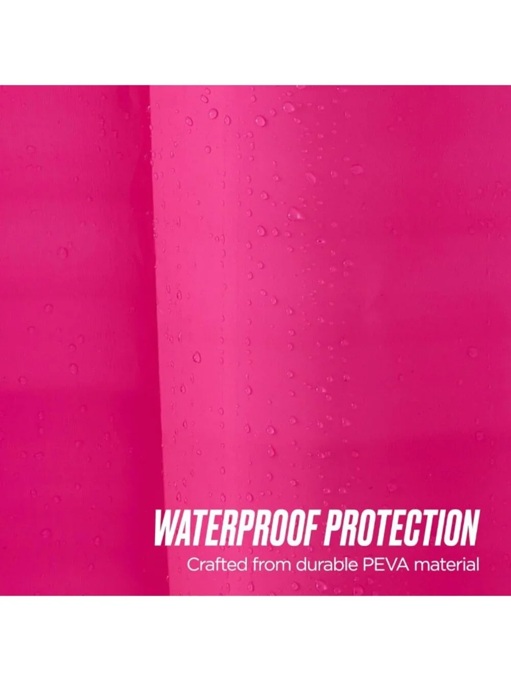 Waterproof Hot Pink Shower Curtain 70